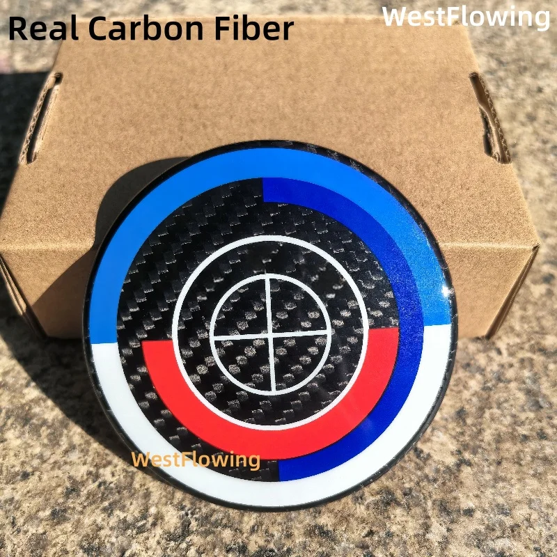 50th Anniversary Real Carbon Fiber Stickers For BMW The Hood Steering Wheel Rear Badge