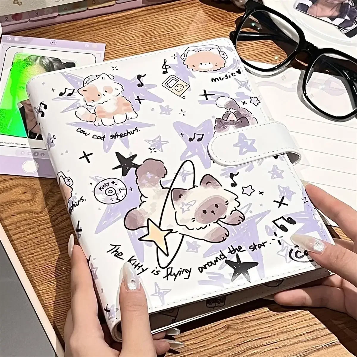IFFVGX A5 Kpop Idol Binder Photocard Holder PU Photo Album Photocards Collect Book Cards Storage Kawaii Stationery 포토카드 용품