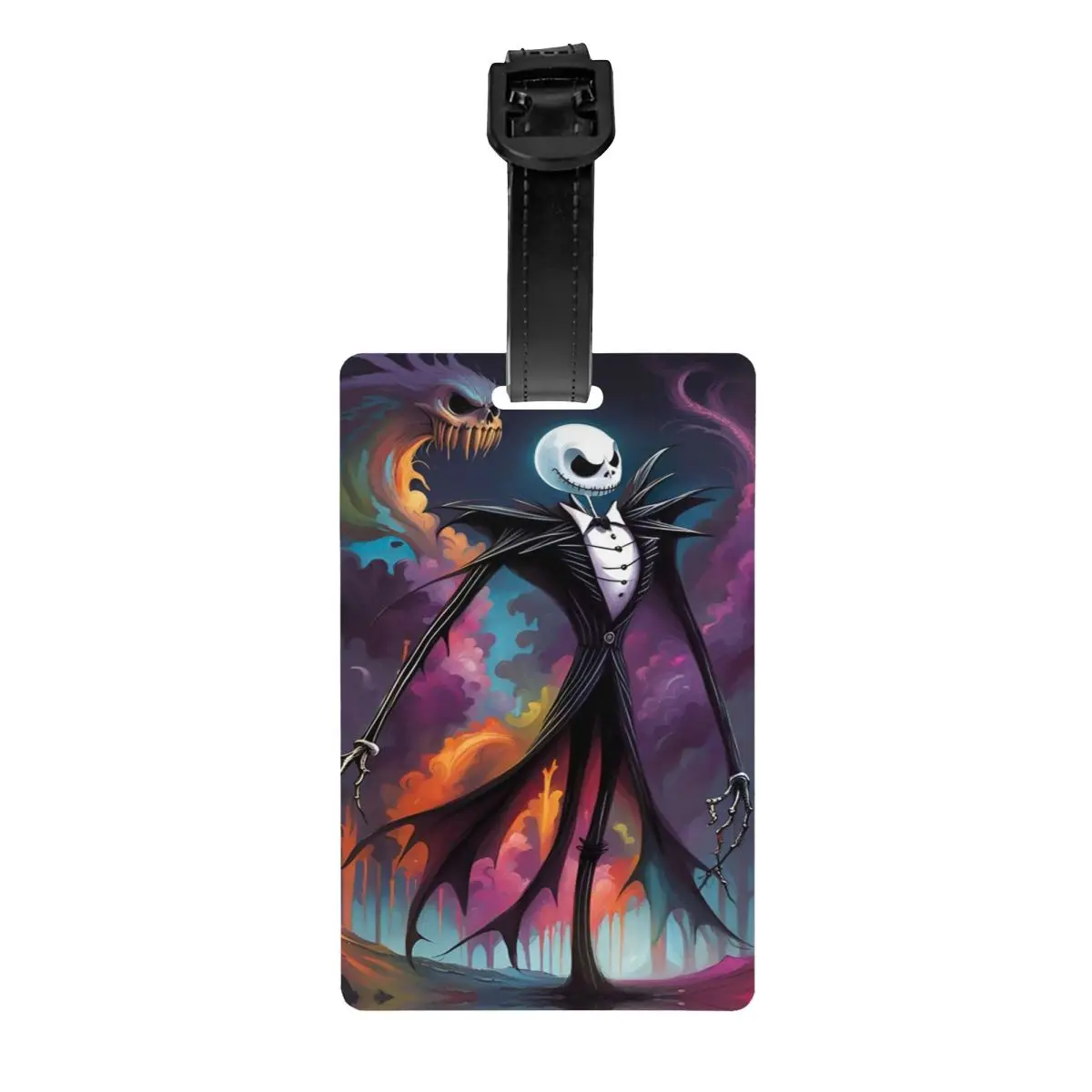 

Custom Jack Skellington Luggage Tag With Name Card The Nightmare Before Christmas Privacy Cover ID Label for Travel Bag Suitcase