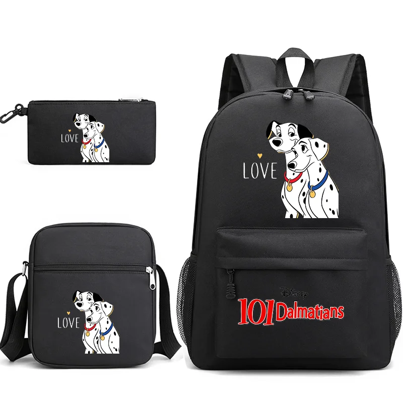 

3Pcs Disney 101 Dalmatians Shoulder Bag Daily Travel Backpacks Mochilas Bookbag Set Kids Backpack Boy Girl School bags