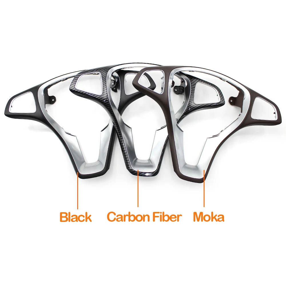 Interior Car Steering Wheel Chrome Cover Panel Trim For Mercedes Benz C E GLC CLS Class W205 W213 W253 W218 0994642813