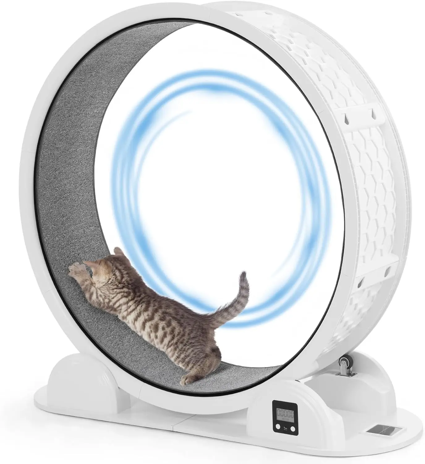 Pedometer, 10 Minutes Fast and Easy, Installation 41 Inch Large Cat Treadmill Running Fitness Workout Wheels for Indoor Cats