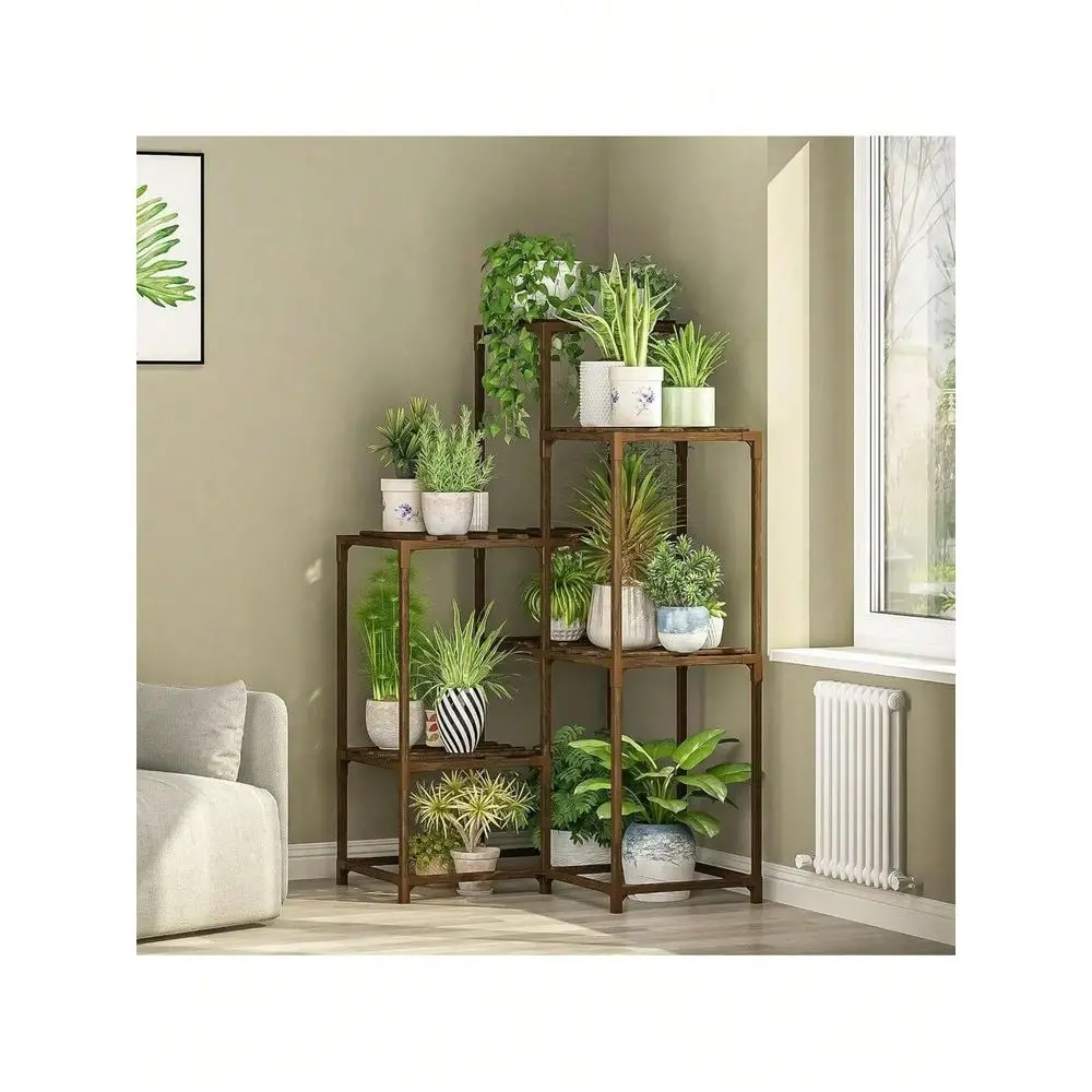 

Уличная угловая подставка-стеллаж для растений на 7 горшков для гостиной, для нескольких растений, для патио, балкона, садового декора