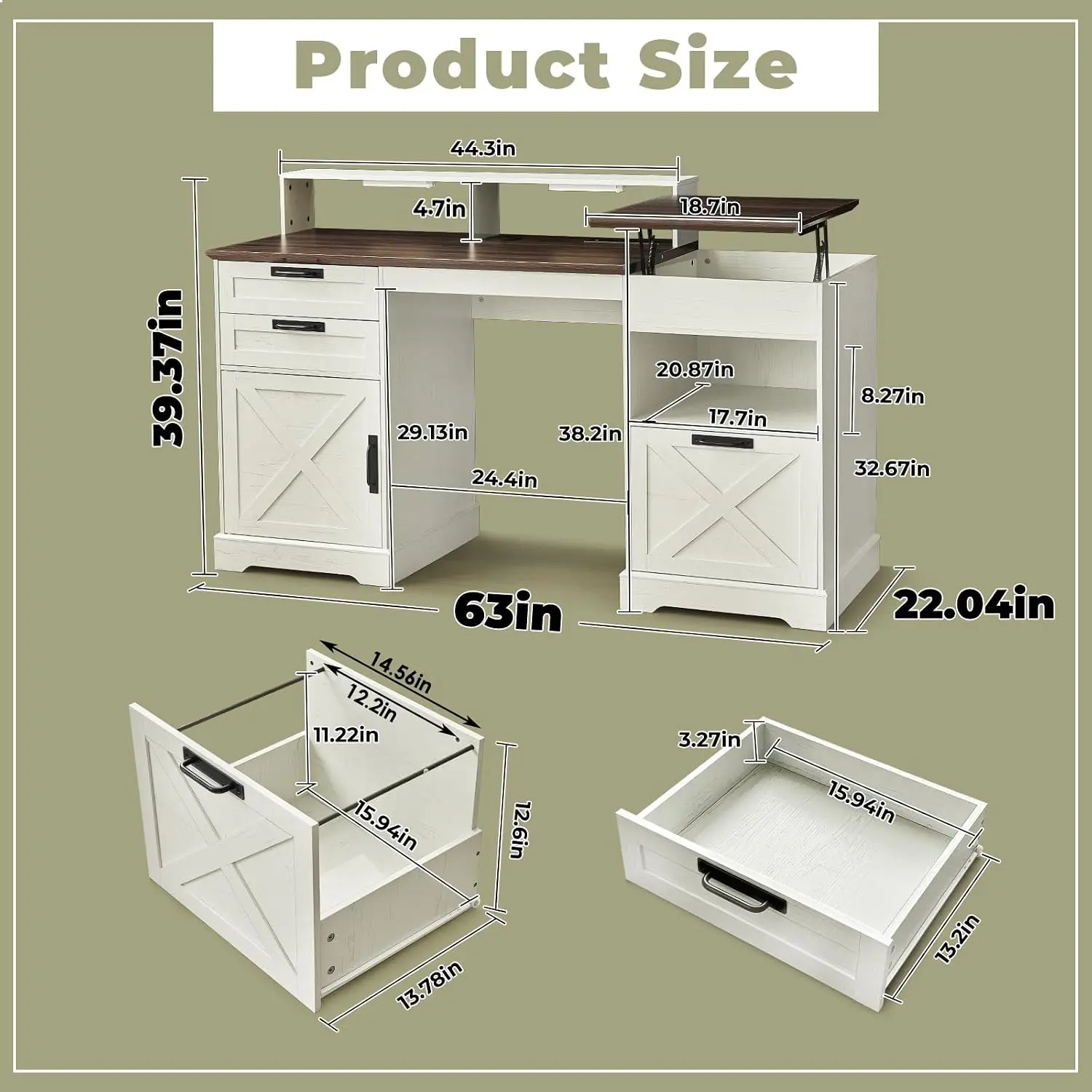 Lift Top Executive Desk 63