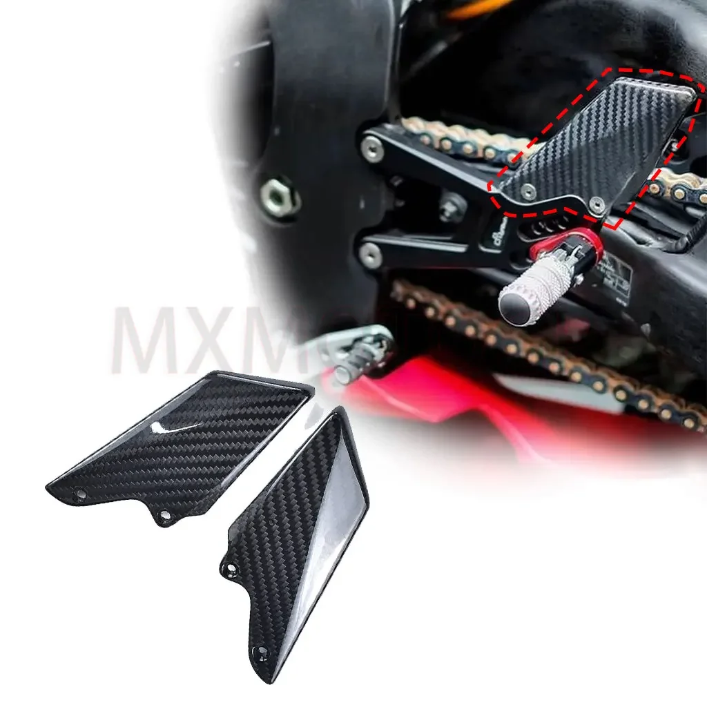 

For Honda CBR 1000 RR-R CBR1000RR-R Motorcycle Modified 3K Carbon Fiber Rearset Heel Guard Plates Covers Protector 2021 2022