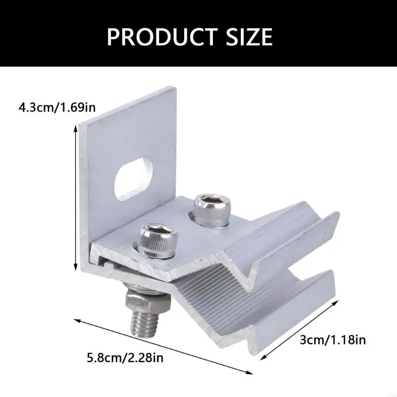 4pcs in alluminio in piedi morsetto cucitura per pannello installazione su tetti metallici staffe fotovoltaiche