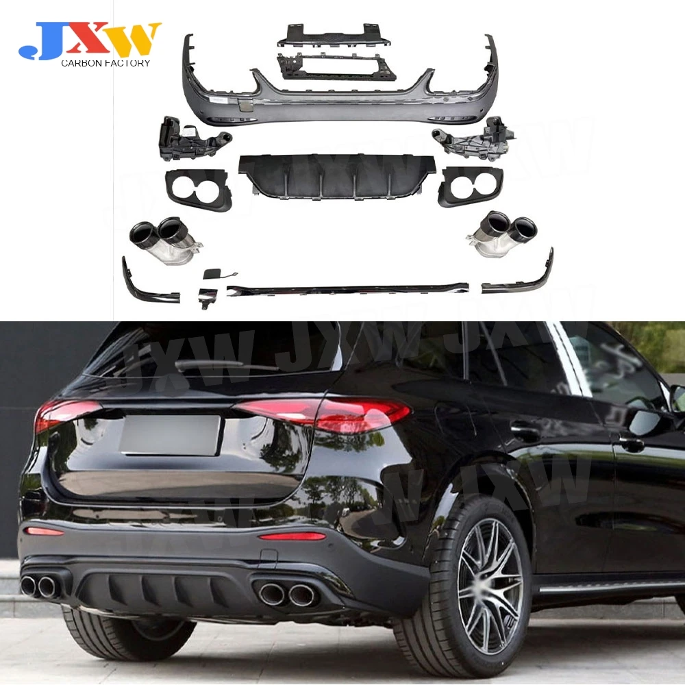 

ABS Body Kits Rear Bumper Diffuser Lip Exhaust Tips for Benz X254 GLC260 GLC300L SUV GLC43 AMG 2023-2024 Car Accessorie