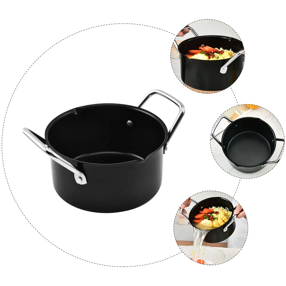 

1pc Outdoor Bbq Household Soup Stew Pot Non-Stick Heat Resistant Kitchen Cookware Portable Camping Saucepan Durable Convenient