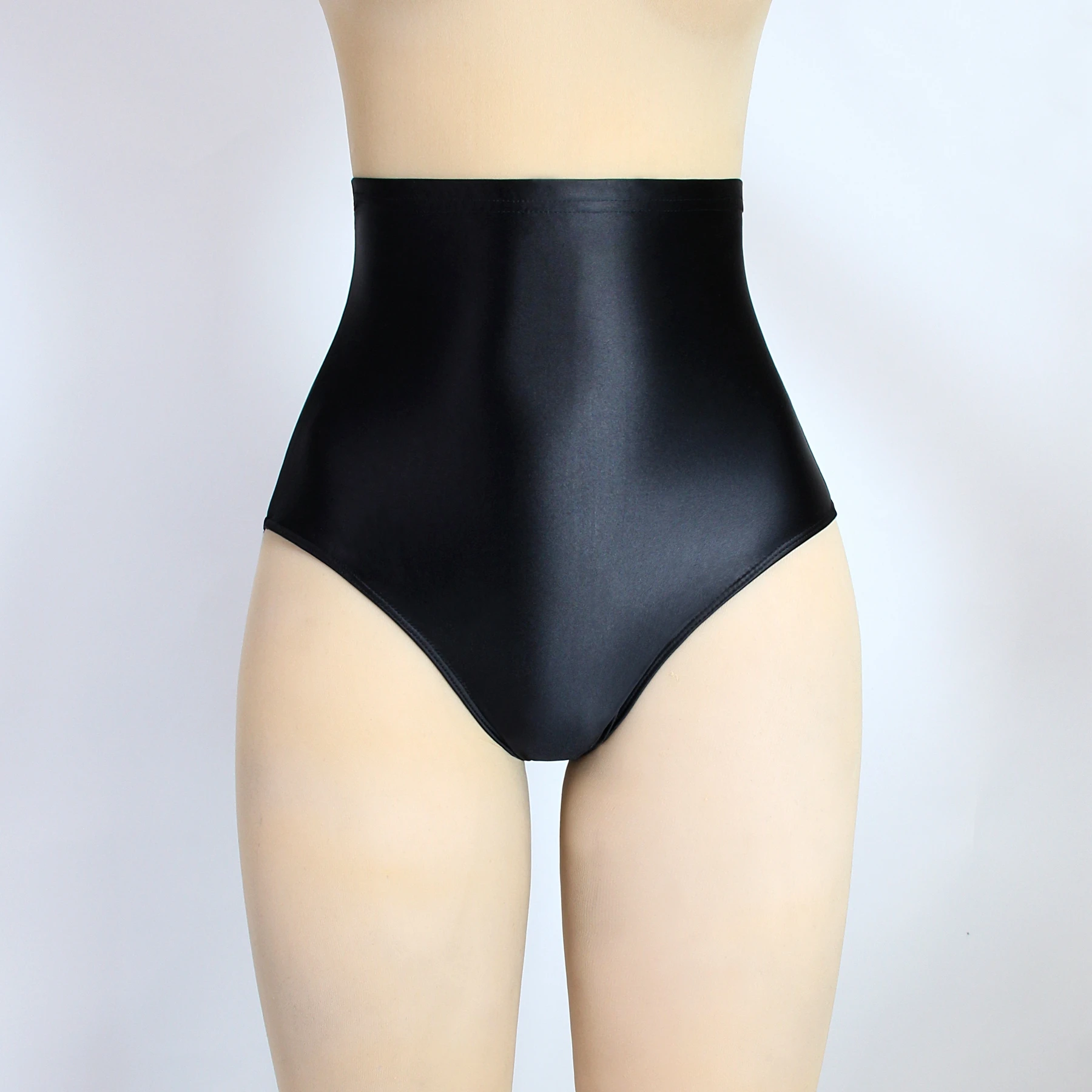 Masked mitarbeiter glänzend briefs hosen mit gesäß sexy Seidige solide bikini nahen taille strumpfhosen unterhose und hohe gabel Fettige briefs