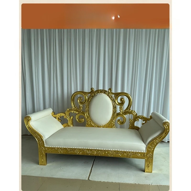 

European Solid Wood Round Sofa, Hotel Lobby Banquet Sofa, Beauty and Manicure