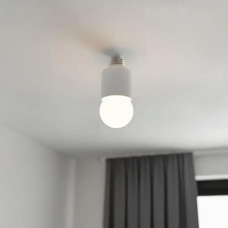 E27 Wireless Remote Control Light Socket AAA Battery Powered Lamp Holder On/Off Switch for Home Patio Entryway Lighting