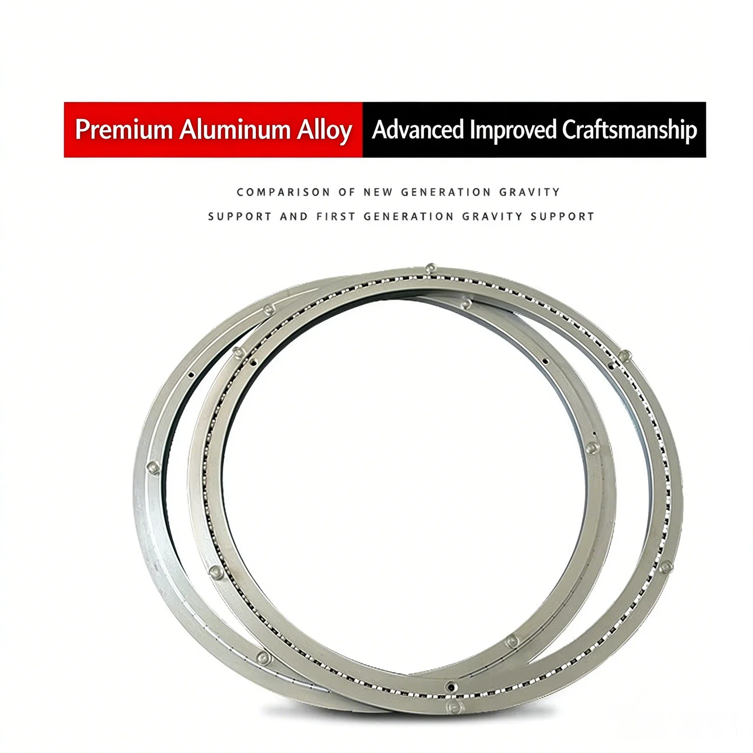 NEW 5/8/10/12/14/16Inches Smooth Quiet Design Lazy Susan Aluminum Ball Bearing Turntable Swivel Plate with Mute Strap