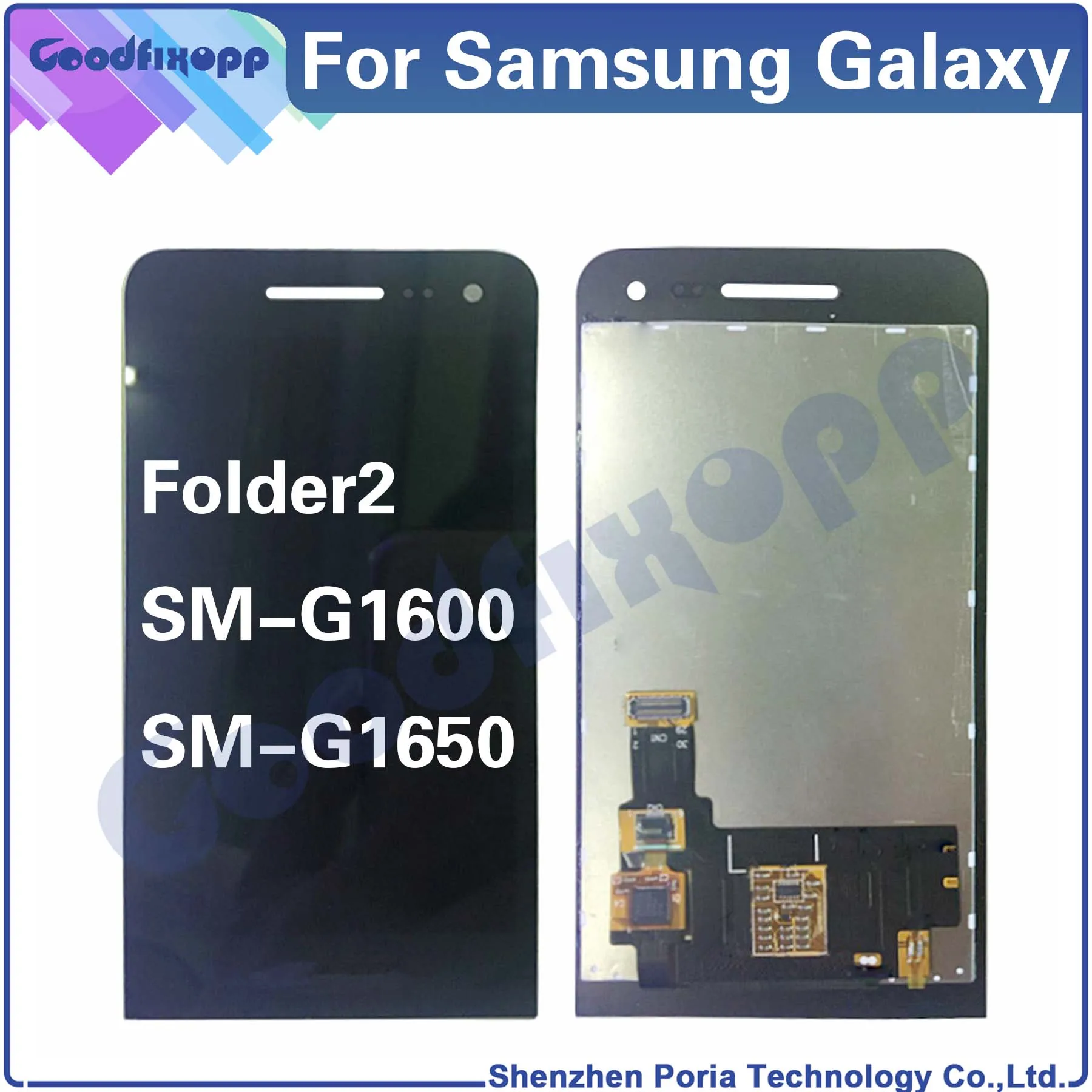 For Samsung Galaxy Folder2 SM-G1600 SM-G1650 G1600 G1650 LCD Display Touch Screen Digitizer Assembly For Folder 2 Repair Parts