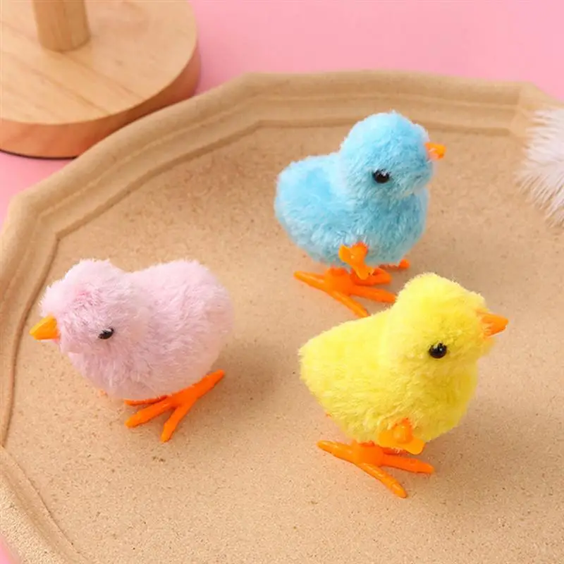 12Pcs Cute Plush Chain Chick Toys Halloween Gifts, Birthday Party Favor Bags, Pinata Stuffers, Carnival Prizes (Mixed Color)