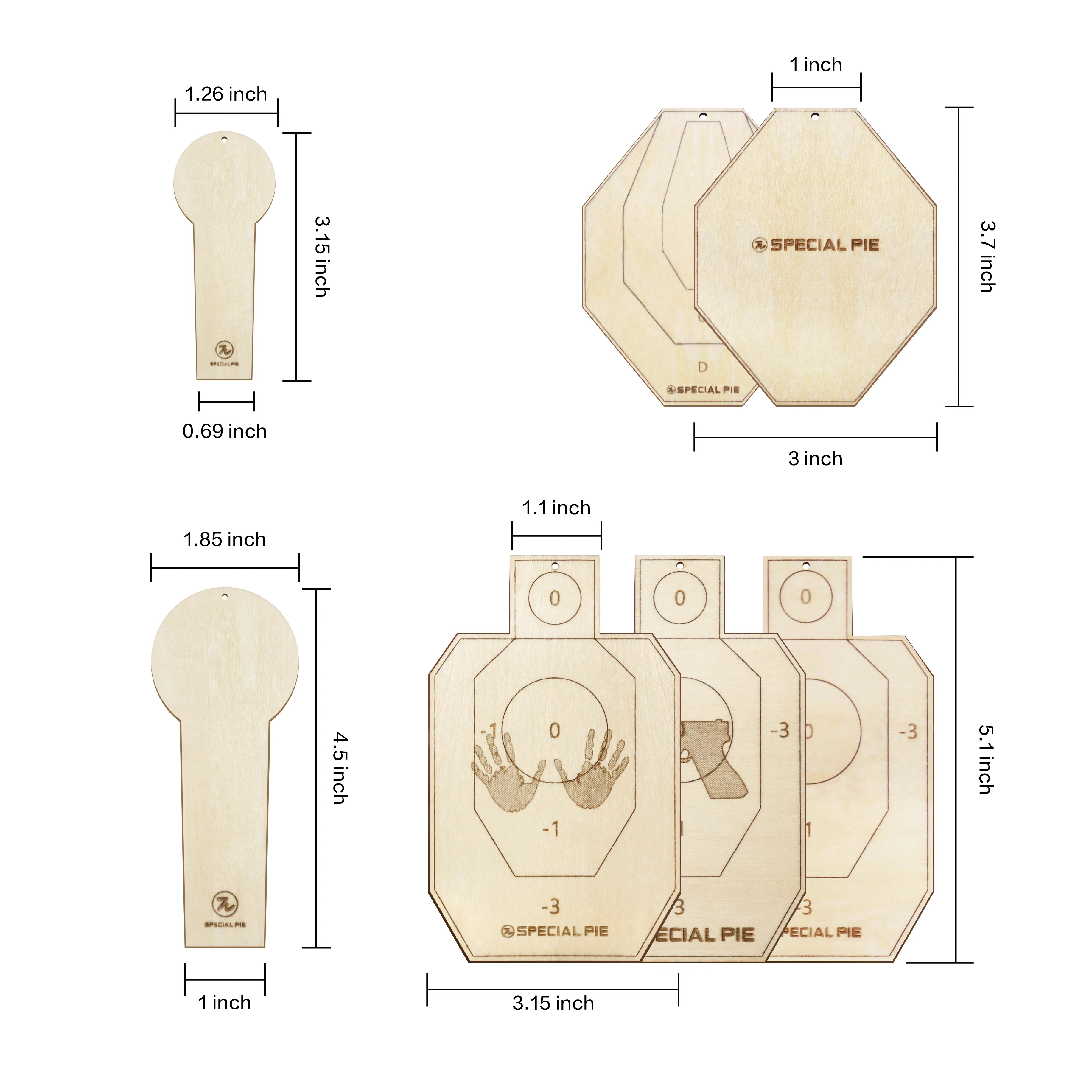 IPSC/IDPA Dry Fire Target Set Shooting Targets, Long-Distance Simulation Mini Target-Suitable for Rubber Guns and Laser Guns