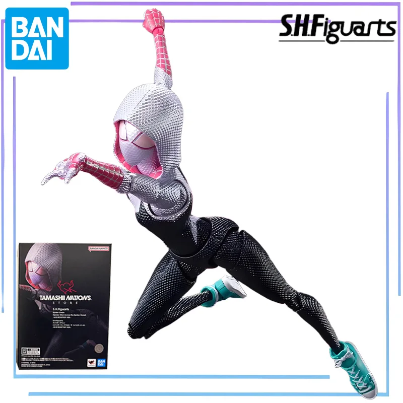 Bandai Original S.H.Figuarts Series Spider-Man (Miles Morales) (Spider-Man: Across The Universe) Figuras Modelo Juguetes Coleccionables