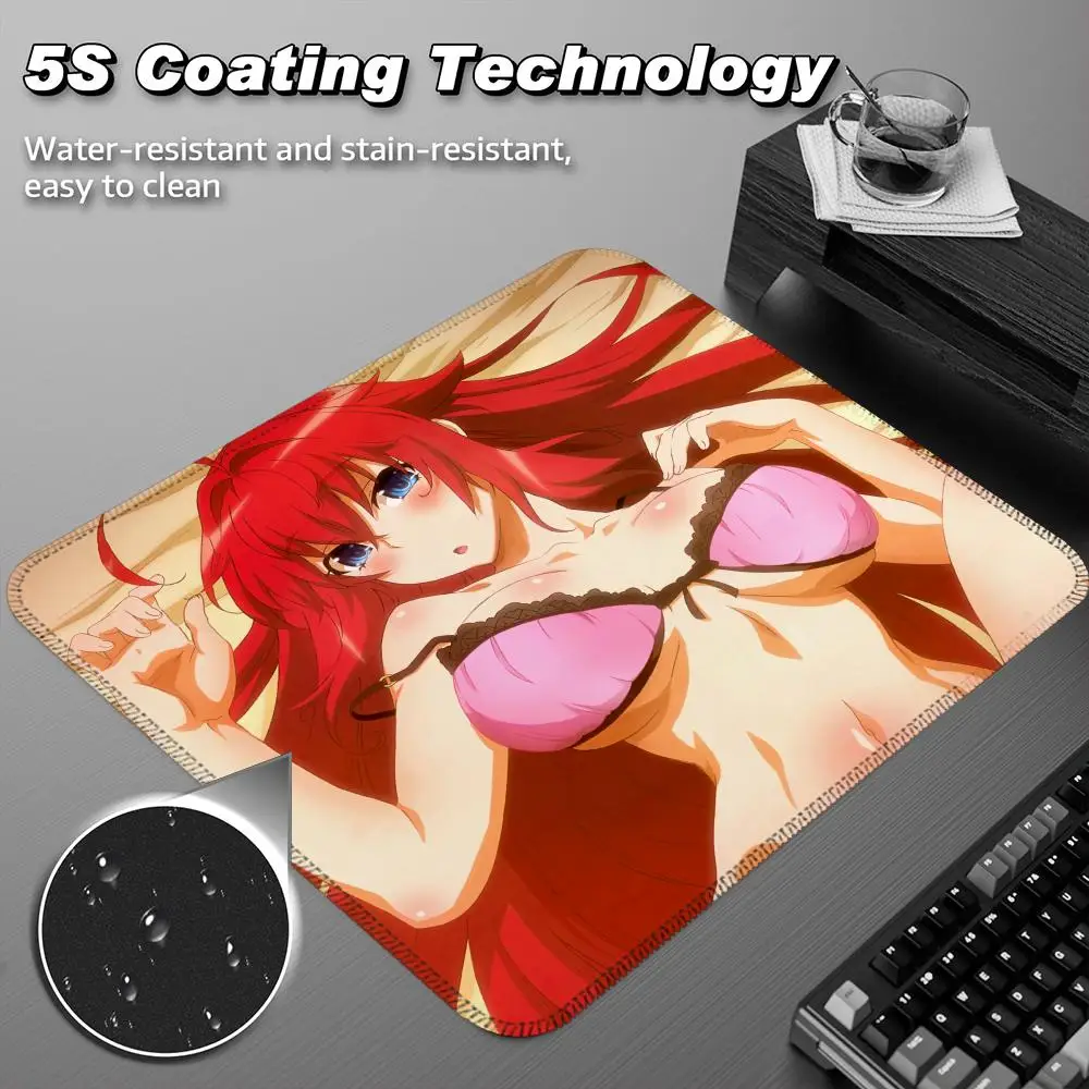 Rias Gremory Mouse Pad Offices Accessories Gaming Small Mousepad Desk Mat Office Rug Gamer Mats Anime Gadgets Computer Mause