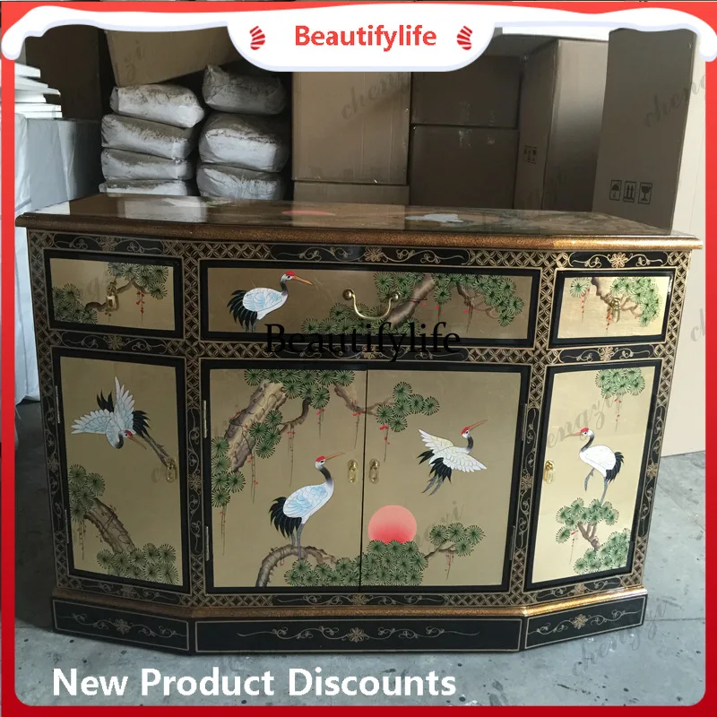 F150 Entrance cabinet Painted furniture Hand-painted landscape Entrance entrance foyer Decorative cabinet
