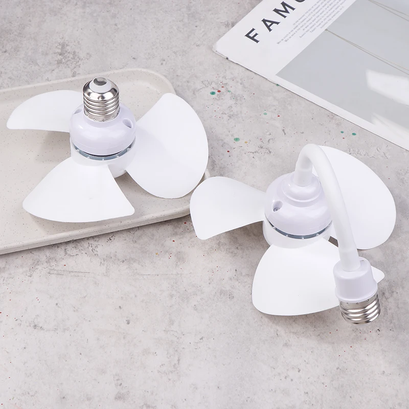 Small Cooling Fan E27 Screw Home Ceiling Fan Desktop Electric Fan For Kitchen Bedroom Dormitory Living Room Study Table Fans