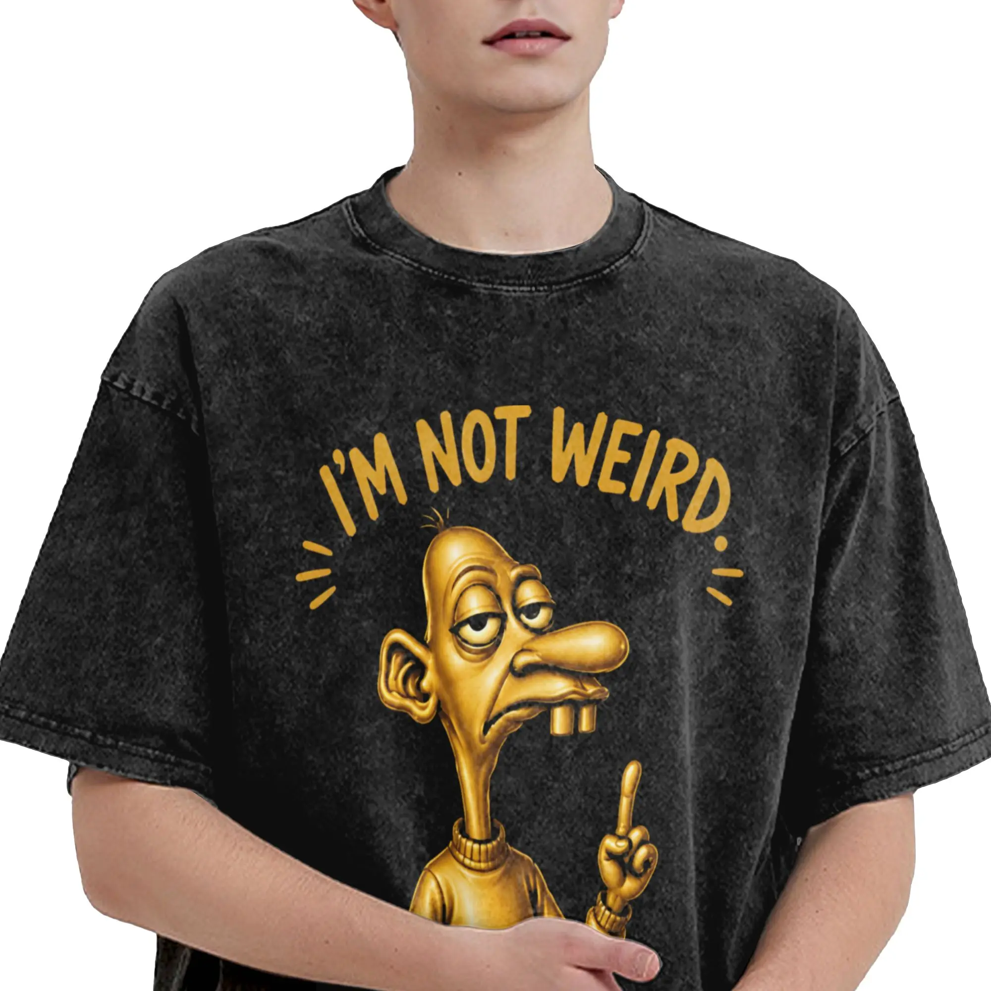 Summer Golden Neegy Meme Funny Internet Brainrot Gen Z Humor Washed T Shirt Outfit Oversize T-Shirt  for Men Women Tee