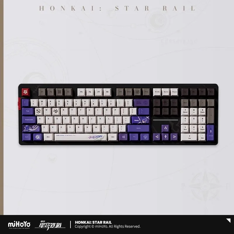 Anime Honkai: Star Rail Official Huangquan Mechanical Keyboard Custom Tri-Mode Wired Wireless Bluetooth Rgb Backlight Keyboard