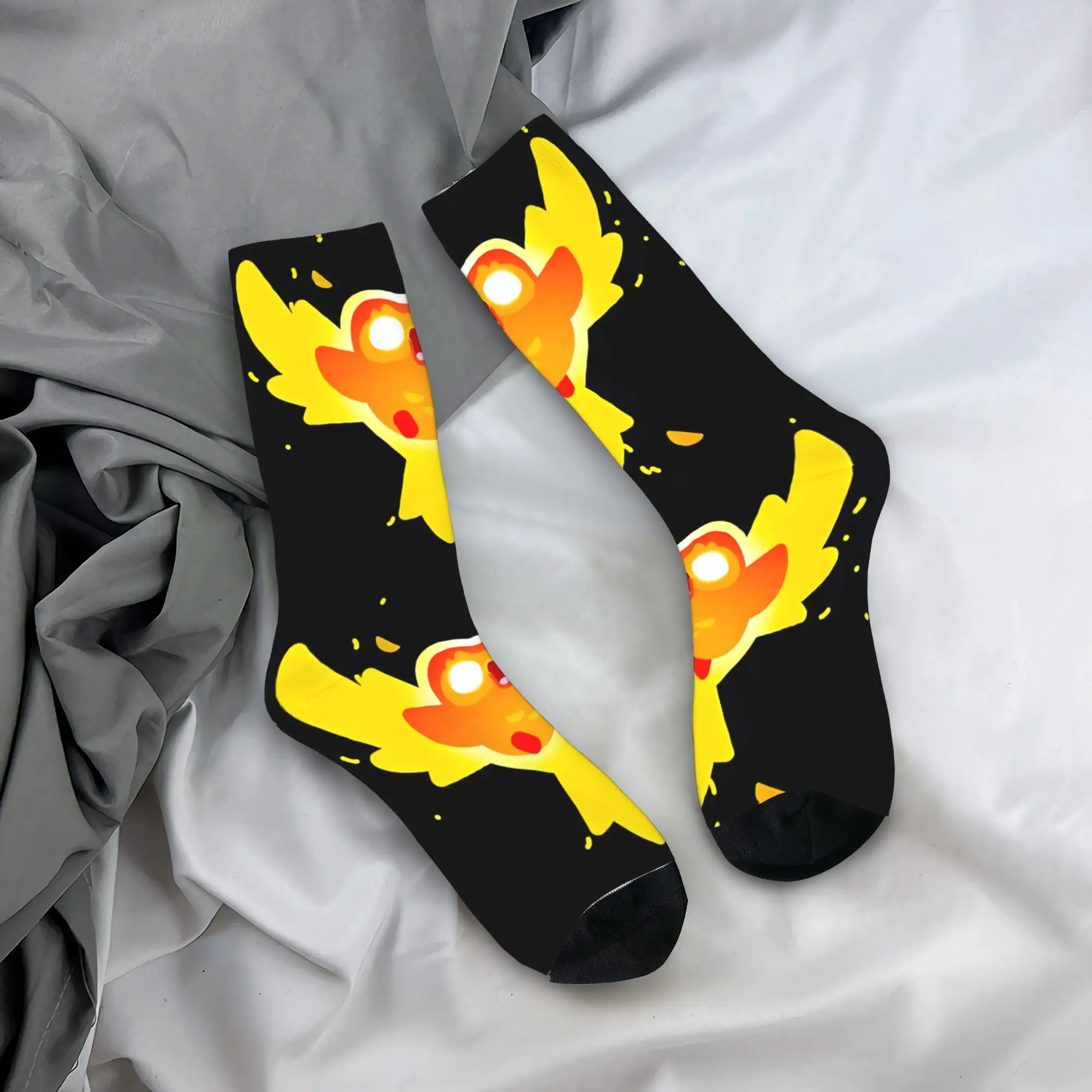 مخصص Kawaii الرجال D-Duolingos فستان النار الجوارب للجنسين الدافئة تنفس ثلاثية الأبعاد الطباعة الكلاسيكية طاقم الجوارب