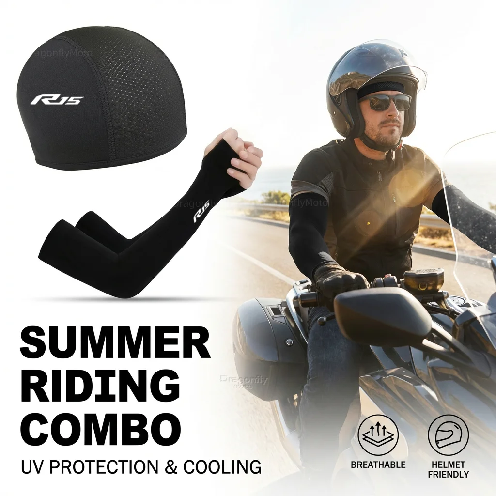 

For YAMAHA YZFR15 YZF-R15 R15 V3 V3.0 Motorcycle Summer Sun Protection Cap Cycling Cap Sports Arm Cover Protection Sleeve