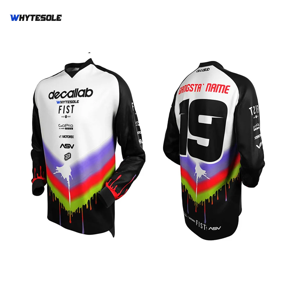 2023 bmx enduro motocross Jersey mtb downhill jersey cycling mountain motorcycle bike DH CUSETOM  BICYCLE  jersey