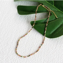 ZMZY Vintage Unique New Natural Stones Simple Choker Necklaces Women Beaded Collar Necklace Designer Jewelry Bijoux