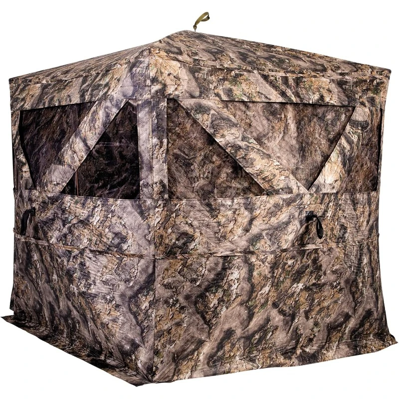 Series Thermal Hub Blind | 4 Person Insulated Hunting Blind Designed for Cold Weather in Mossy Oak Elements Terra,