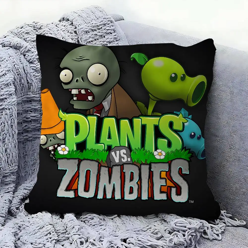 بارد P-النباتات مقابل. Z-الزومبي مكتب وسادة المخدة غطاء وسادة السيارة 45X45CM قطني المخدة أريكة غطاء وسادة #5