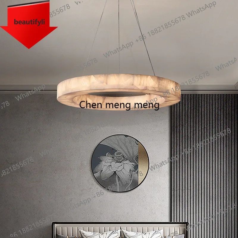 

Светильник для гостиной A50 из мрамора, постмодернистский, простой, для столовой, модель для демонстрационной комнаты, мраморная лампа