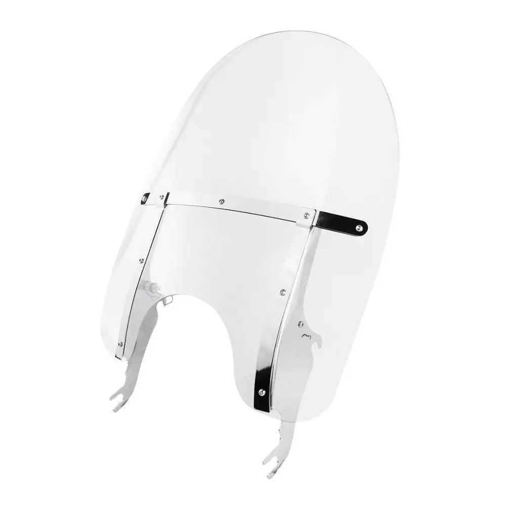

Motorcycle Clear PC Windscreen Windshield Deflector For Harley Softail Deluxe Fat Boy 2005-2017 Slim FLS 2012-2017