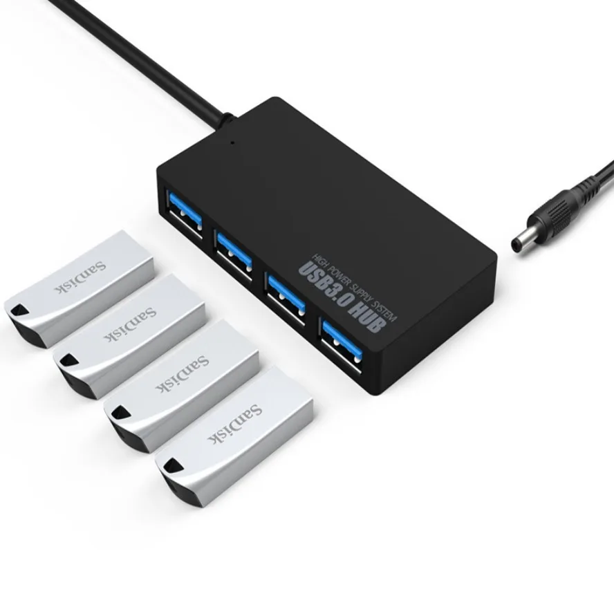 LccKaa USB-концентратор USB 3.0 4-портовый концентратор типа C Высокоскоростной кабель-конвертер для передачи данных Адаптер с поддержкой нескольких систем Plug and Play USB-адаптер