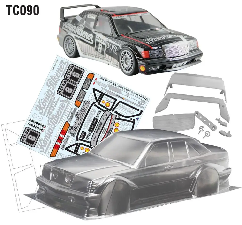 5style 190E 2.5-16 Evolution W201 PC shell 190mm width Transparent clean no painted drift body RC for hsp mst yokomo Tamiya hpi