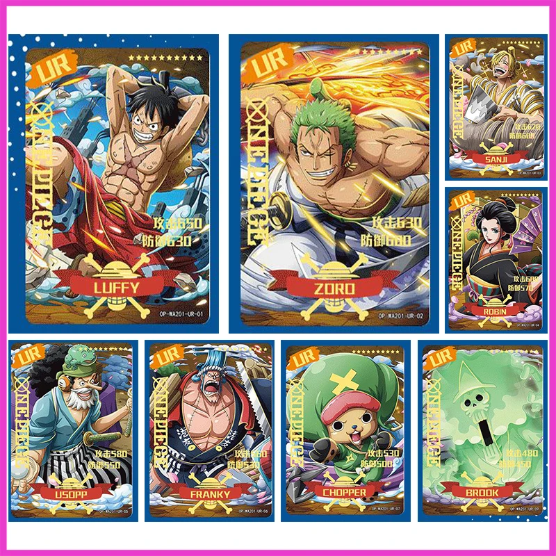 Anime ONE PIECE Rare UR Reflections Flash Cards Burukku Chopper Franky Usopp Toys for boys Collectible Cards Birthday Gifts