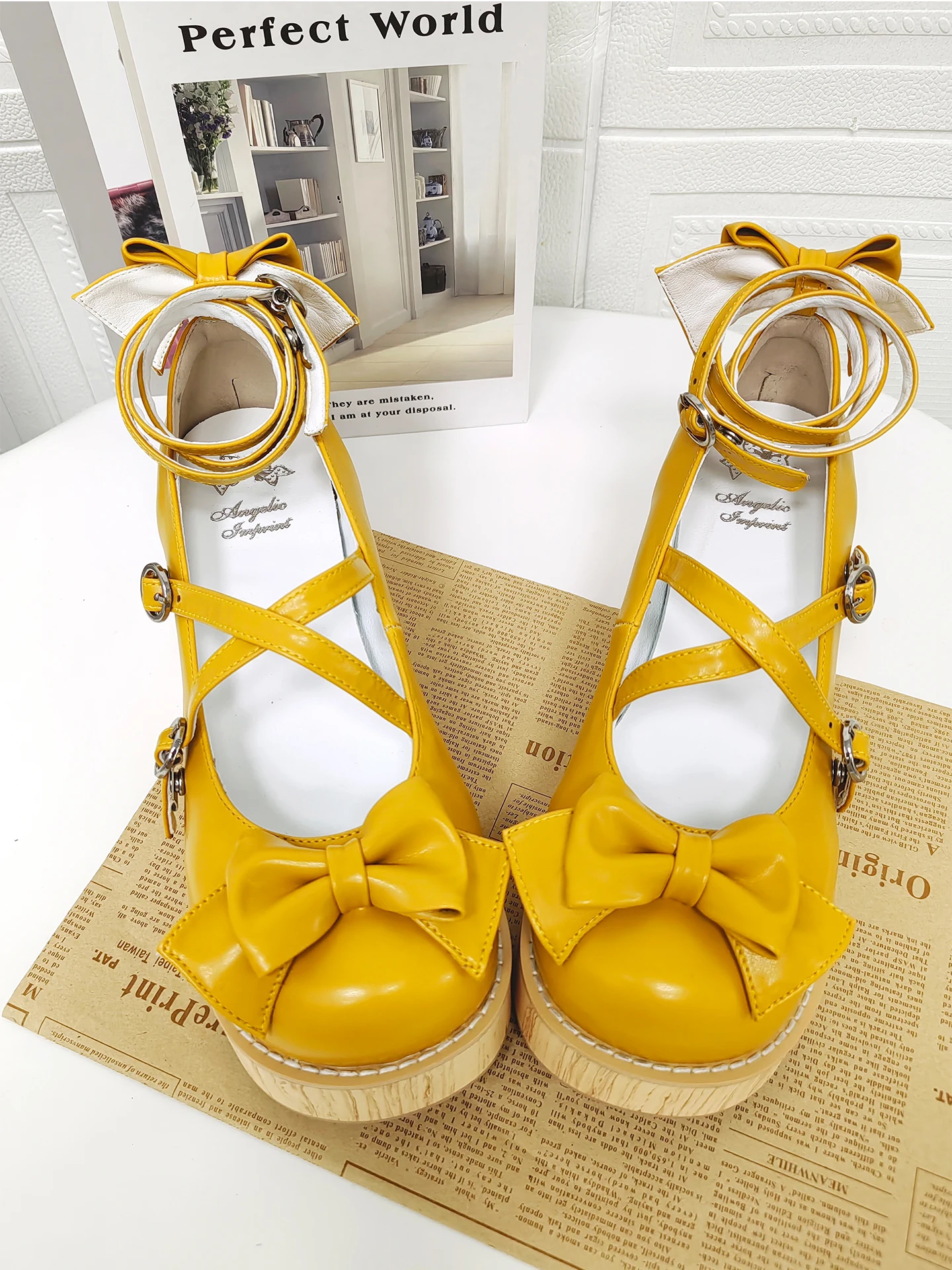 Chaussures Lolita japonaises pour filles, simples, pour étudiantes, fête de thé, nœud papillon, robe de gâteau éponge, nouvelle collection 2025
