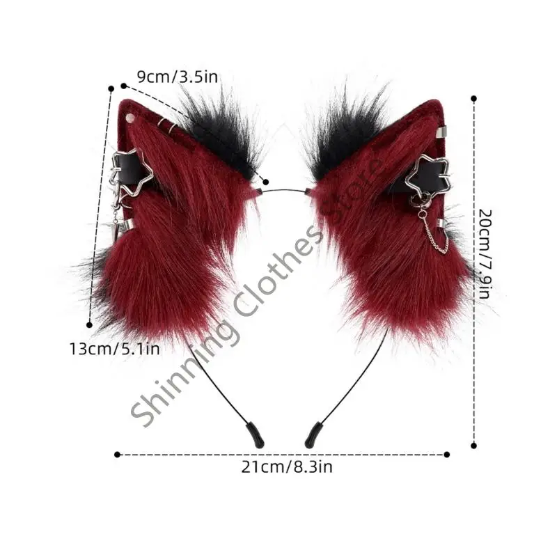 M68A morbida peluche per gatti auricolari per bambini e adulti Accessorio per foto costumi