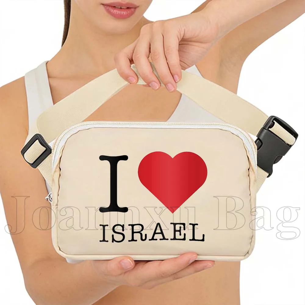 

Beige Fanny Pack Sports Waist Bag Mobile Bag Portable Israel Gym Jogging Running Girl Women's Gifts Man Woman Bike Cycling Bag