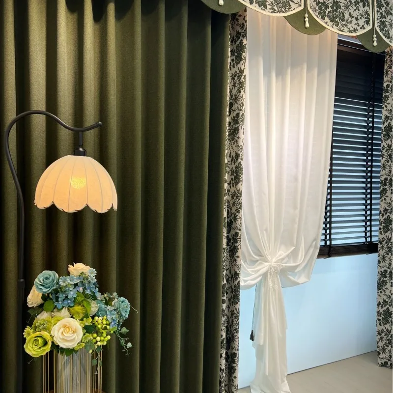 French medieval simple blackout finished curtains, French light luxury household