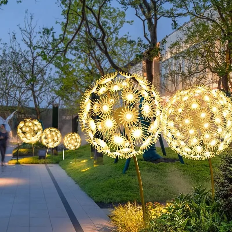 RGB Dandelion Lamps Outdoor Lights Led Ground Lamps Park Garden Lights Outdoor Garden Landscaping Lawn Lamps Landscape Lights