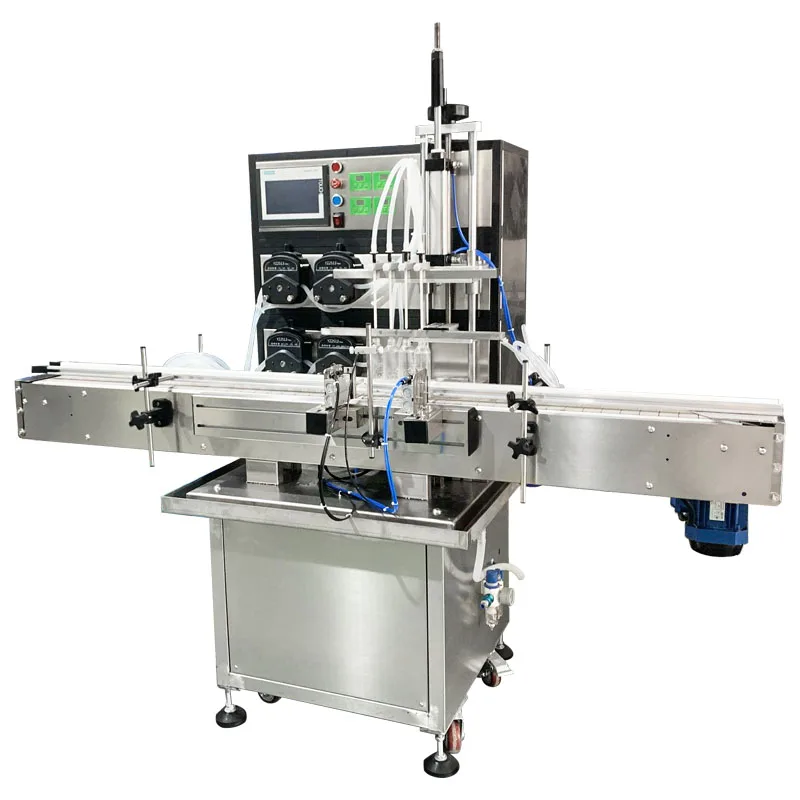 Full-automatic vertical peristaltic pump liquid filling machine anti-corrosion reagent essential oil perfume touch screen quanti