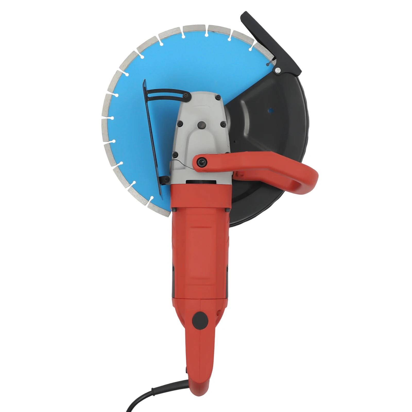 3000W Elektrische Wandfräse 3800 U/min Reinkupfermotor Max. 13,5 cm Schnitttiefe Nass Staubdicht 180 °   Drehbarer Griff, Auslaufschutz, Dual-Griff-Beton-, Fliesen- und Ziegelschneider mit