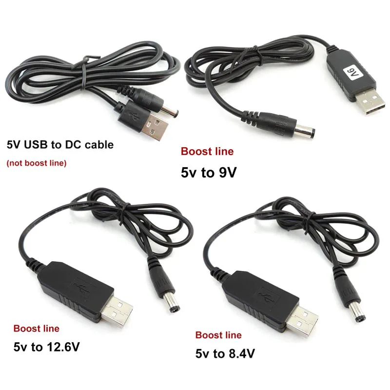 Picture 4: DC 5V to USB 9V 8.4V 12V 12.6V Step UP Module Power Boost Line power supply connector cable adapter Converter for power bank