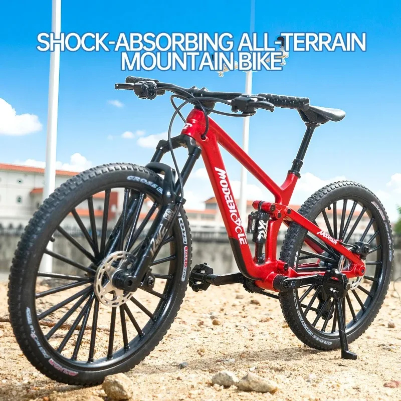 1:8 Scale Mini Bicycle Ornament Model Realistic Replica With Shock Absorbers And Brake Structure Desktop Decor For Cycling Fans
