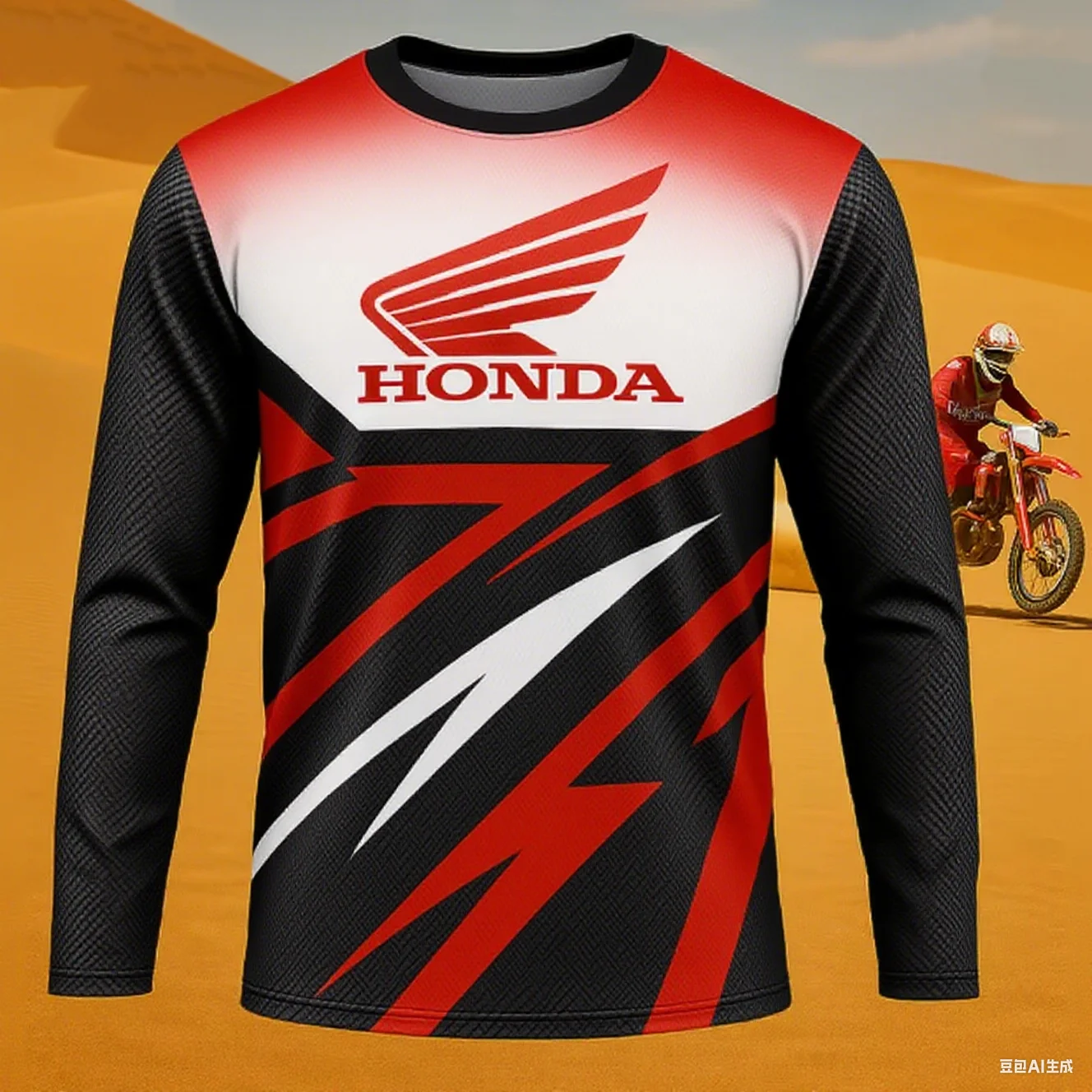 2026New على الطرق الوعرة دراجة نارية ركوب تي شيرت التجفيف السريع تنفس طويلة الأكمام للرجال والنساء هوندا ركوب قمم تي شيرت