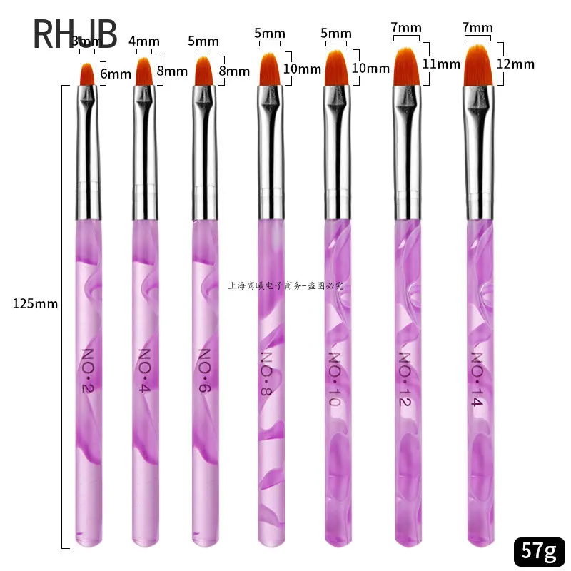 New 2023 Multiple nail art nail brush Design Tip Drawing Carving Dotting Nail Pen Builder Flat Liner Acrylic Gel Polish Manicure