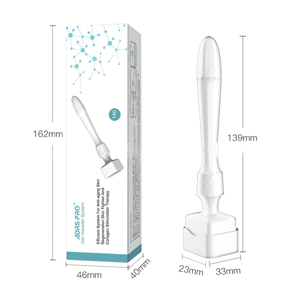 DRS 140 Adjustable Needle Length Face Skin Care Real Needles Microneedle for Skin Care Beard Hair Regrowth Microneedling