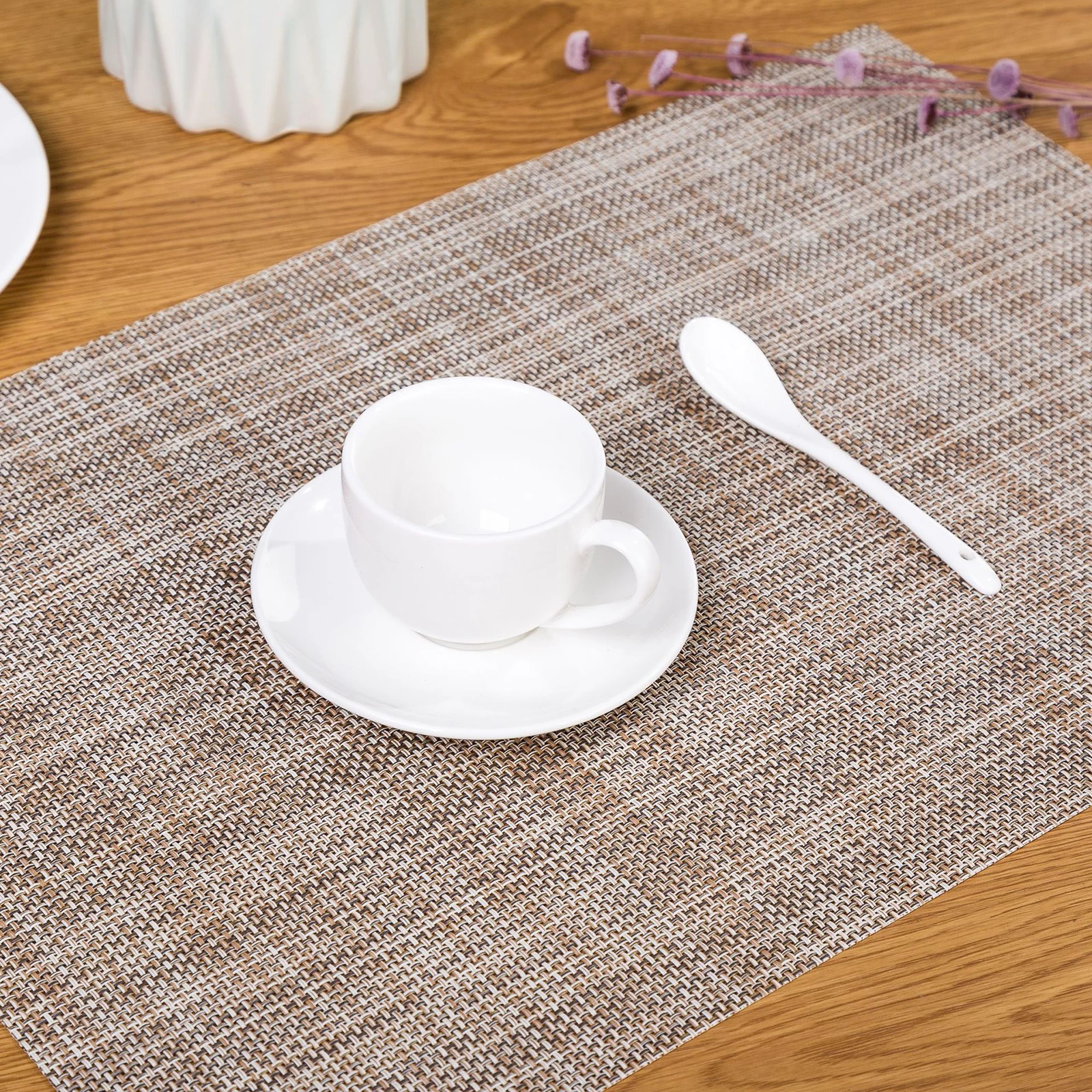 

4 Pcs Placemat Table Dining Indoor Mats for Kitchen Placemats Insulation Pad Waterproof Farmhouse Coaster