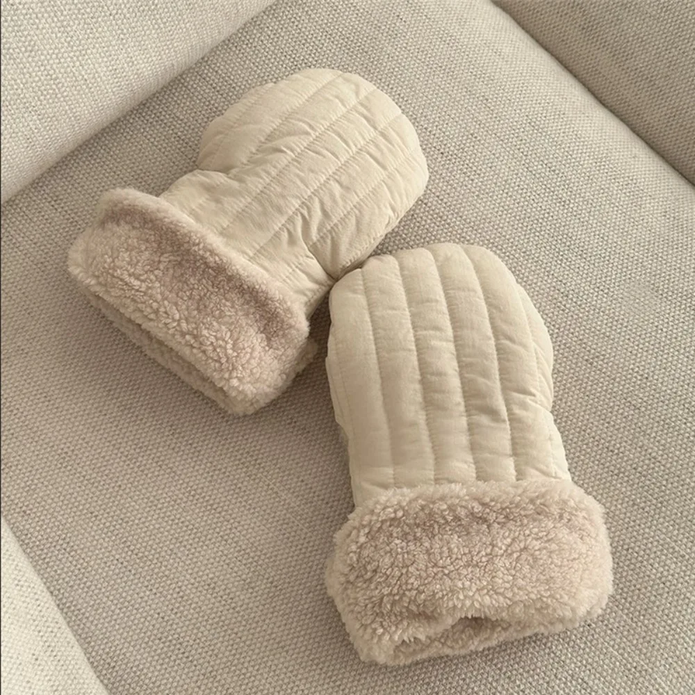 

Fleece Lined Stroller Gloves Anti Freeze Windproof Carriage Gloves Thickened Keep Warm Stroller Handlebar Gloves Outdoor